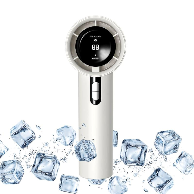 15000 RPM Silent Fan, Usb Rechargeable & 12 Hours Battery Life, 1-100 LED Digital Fan Holiday, Small and Portable, Suitable for Outdoor Sports, Camping, Hiking, Fishing Hunting, Cool Stuff for Teens, Traveling Gadgets Electric Turbo Motor Fathersdaygift